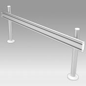 Base pour barre porte rail de bureau Design
