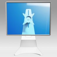 ErgonoFlex Pied design pour écran à rotule fixation bureau