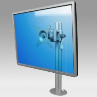 ErgonoFlex Bras support pour écran à rotule sur pole fixation bureau