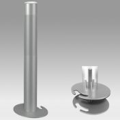 Tube 710 mm Eco Style avec Socle de fixation au travers du bureau
