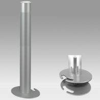 ErgonoFlex Tube 710 mm Eco Style avec Socle de fixation au travers du bureau