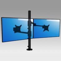 ErgonoFlex Bras articulé pour 2 écrans Horizontaux sur pole fixation bureau