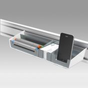 Support multi accessoires pour barre porte rail de bureau Design