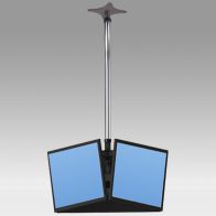 ErgonoFlex Support Plafonnier Colonne de 3 Mètres pour 3 écrans de 32"- 57" 35Kg