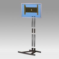 ErgonoFlex Pied Stand Vision Tube 200 cm démontable pour 1 écran de 32" - 80" 60 Kg
