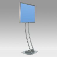 ErgonoFlex Pied Stand Vision Hall 183 cm pour 1 écran de 30"-57" 80 Kg