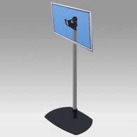 ErgonoFlex Pied Stand Vision Tube 165 cm pour 1 écran de 24" - 32" 15 Kg