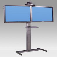 ErgonoFlex Pied Stand Vision Pro 150 cm pour 2 écrans côte à côte de 32" - 60" 75 Kg