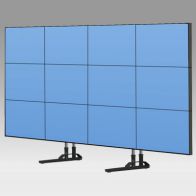 ErgonoFlex Pied Stand Vision Tube 205 cm pour 12 écrans de 40"-55" 35 Kg