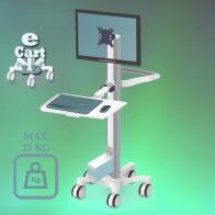 ErgonoFlex Chariot Médical "e Cart LD 7" Pré-configuration pour écran et clavier