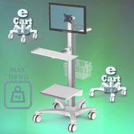 ErgonoFlex Chariot Médical "e Cart HD 3" Pré-configuration pour écran et clavier
