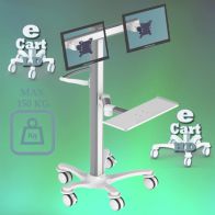 ErgonoFlex Chariot Médical "e Cart HD 8" Pré-configuration pour 2 écrans et clavier
