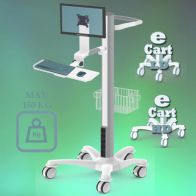ErgonoFlex Chariot Médical "e Cart HD 20" Pré-configuration Combo pour écran et clavier