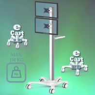 ErgonoFlex Chariot Médical "e Cart HD 23" Pré-configuration pour 2 écrans