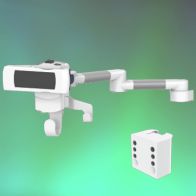ErgonoFlex Bras Médical Horizontal de 2 x 300 mm pour moniteur Dräger M500 / M540 fixation Din Rail Vertical