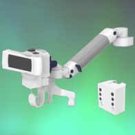 ErgonoFlex Bras Médical Ajustable en hauteur de 300 mm moniteur Dräger M500 / M540 fixation Din Rail Vertical