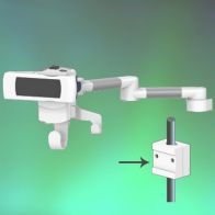 ErgonoFlex Bras Médical Horizontal de 2 x 300 mm pour moniteur Dräger M500 / M540 fixation Pole Variable 23 - 40 mm