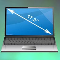ErgonoFlex Film de protection écran pour Laptop 17,3" Wide ( Dimensions: 38,16 x 20,82 cm )