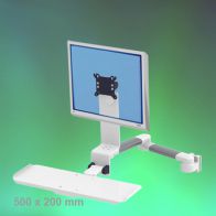 ErgonoFlex Bras Médical Combo Rabattable de 2 x 240 mm fixation murale