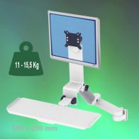ErgonoFlex Bras Médical Combo Rabattable de 300 + 240 mm fixation murale