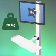 ErgonoFlex Bras Médical Combo Horizontal de 240 mm fixation murale