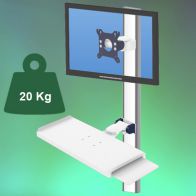 ErgonoFlex Bras Médical Combo Horizontal de 240 mm fixation murale