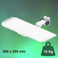 ErgonoFlex Bras Médical rabattable et rétractable à pivot court pour clavier et souris, fixation murale sur rail Vertical à glissière