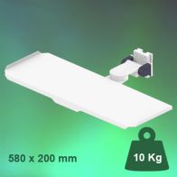 ErgonoFlex Bras Médical rabattable et rétractable à pivot court pour clavier et souris, fixation murale sur rail Vertical à glissière