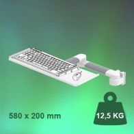 ErgonoFlex Bras Médical pivotant de 2 x 300 mm pour clavier et souris, fixation murale sur rail Vertical à glissière