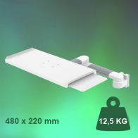 ErgonoFlex Bras Médical pivotant de 2 x 300 mm pour clavier et souris, fixation murale sur rail Vertical à glissière