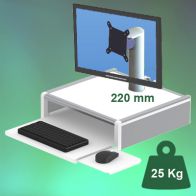 ErgonoFlex Console Médicale Combo pour écran hauteur 220 mm Montage sur Din rail Horizontal