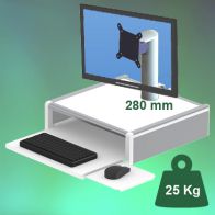 ErgonoFlex Console Médicale Combo pour écran hauteur 280 mm Montage sur Din rail Horizontal
