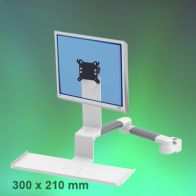 ErgonoFlex Bras Médical Standard Combo Horizontal de 2 x 300 mm Montage sur Pole Variable de 23 à 40 mm