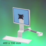 ErgonoFlex Bras Médical Standard Combo Horizontal de 2 x 300 mm Montage sur Pole Variable de 23 à 40 mm