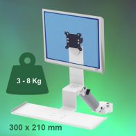 ErgonoFlex Bras Médical Standard Combo Ajustable en hauteur de 300 mm Montage sur Pole Variable de 23 à 40 mm