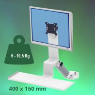 ErgonoFlex Bras Médical Standard Combo Ajustable en hauteur de 300 mm Montage sur Pole Variable de 23 à 40 mm