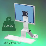 ErgonoFlex Bras Médical Standard Combo Ajustable en hauteur de 300 mm Montage sur Pole Variable de 23 à 40 mm