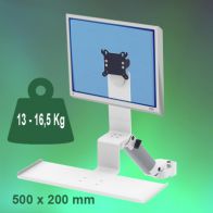 ErgonoFlex Bras Médical Standard Combo Ajustable en hauteur de 300 mm Montage sur Pole Variable de 23 à 40 mm
