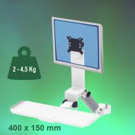 ErgonoFlex Bras Médical Combo Rabattable de 300 mm Montage sur Pole Variable de 23 à 40 mm