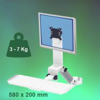 ErgonoFlex Bras Médical Combo Rabattable de 300 mm Montage sur Pole Variable de 23 à 40 mm