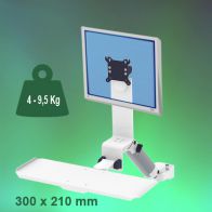 ErgonoFlex Bras Médical Combo Rabattable de 300 mm Montage sur Pole Variable de 23 à 40 mm