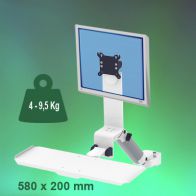 ErgonoFlex Bras Médical Combo Rabattable de 300 mm Montage sur Pole Variable de 23 à 40 mm