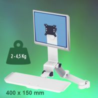ErgonoFlex Bras Médical Combo Rabattable de 300 + 240 mm Montage sur Pole Variable de 23 à 40 mm