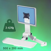 ErgonoFlex Bras Médical Combo Rabattable de 300 + 240 mm Montage sur Pole Variable de 23 à 40 mm