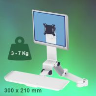 ErgonoFlex Bras Médical Combo Rabattable de 300 + 240 mm Montage sur Pole Variable de 23 à 40 mm
