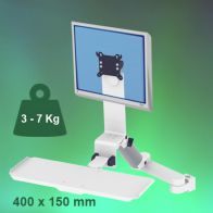 ErgonoFlex Bras Médical Combo Rabattable de 300 + 240 mm Montage sur Pole Variable de 23 à 40 mm