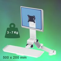 ErgonoFlex Bras Médical Combo Rabattable de 300 + 240 mm Montage sur Pole Variable de 23 à 40 mm