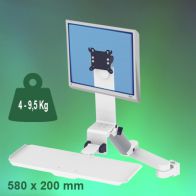 ErgonoFlex Bras Médical Combo Rabattable de 300 + 240 mm Montage sur Pole Variable de 23 à 40 mm