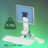 ErgonoFlex Bras Médical Combo Rabattable de 300 + 240 mm Montage sur Pole Variable de 23 à 40 mm
