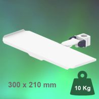 ErgonoFlex Bras Médical rabattable à pivot court pour clavier et souris, fixation sur Pole Fixe 35 mm